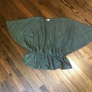 Hunter Green Batwing Top